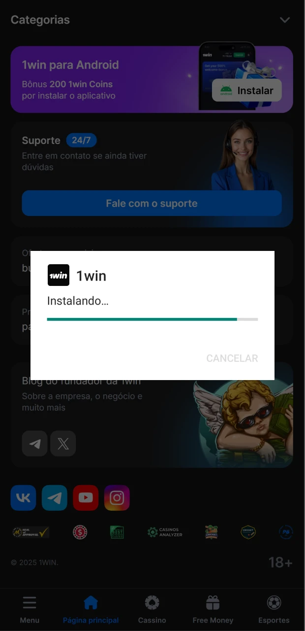 Abra o arquivo apk e instale o aplicativo.