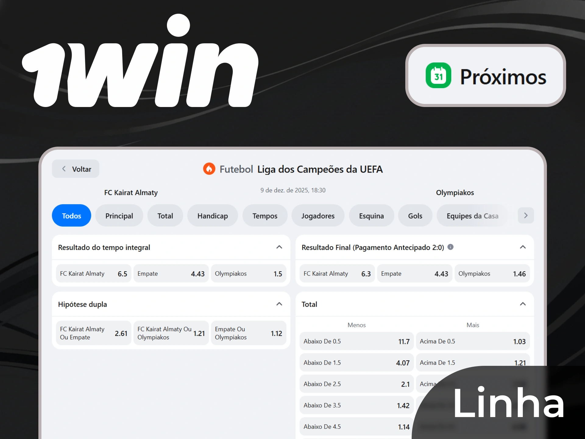 Faça uma aposta antes do jogo e aguarde o resultado.