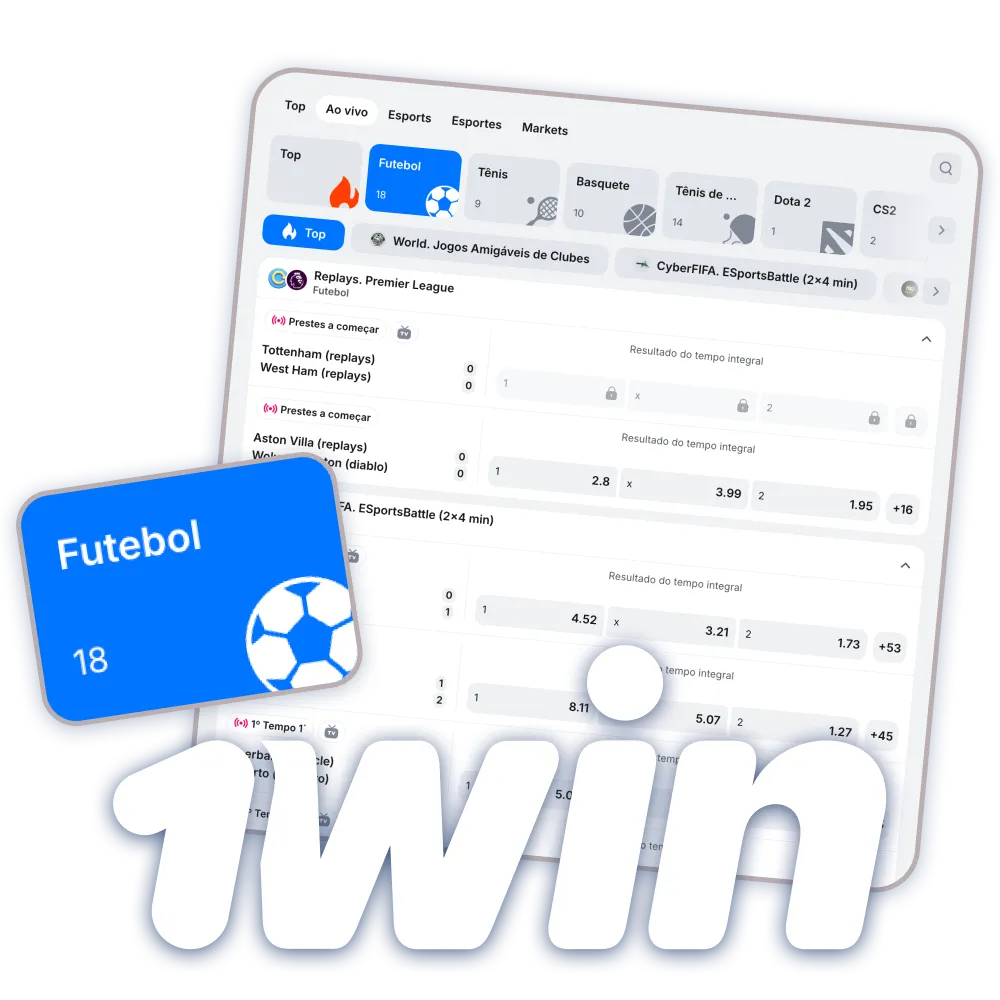 Faça suas apostas em futebol com as melhores odds na 1win.