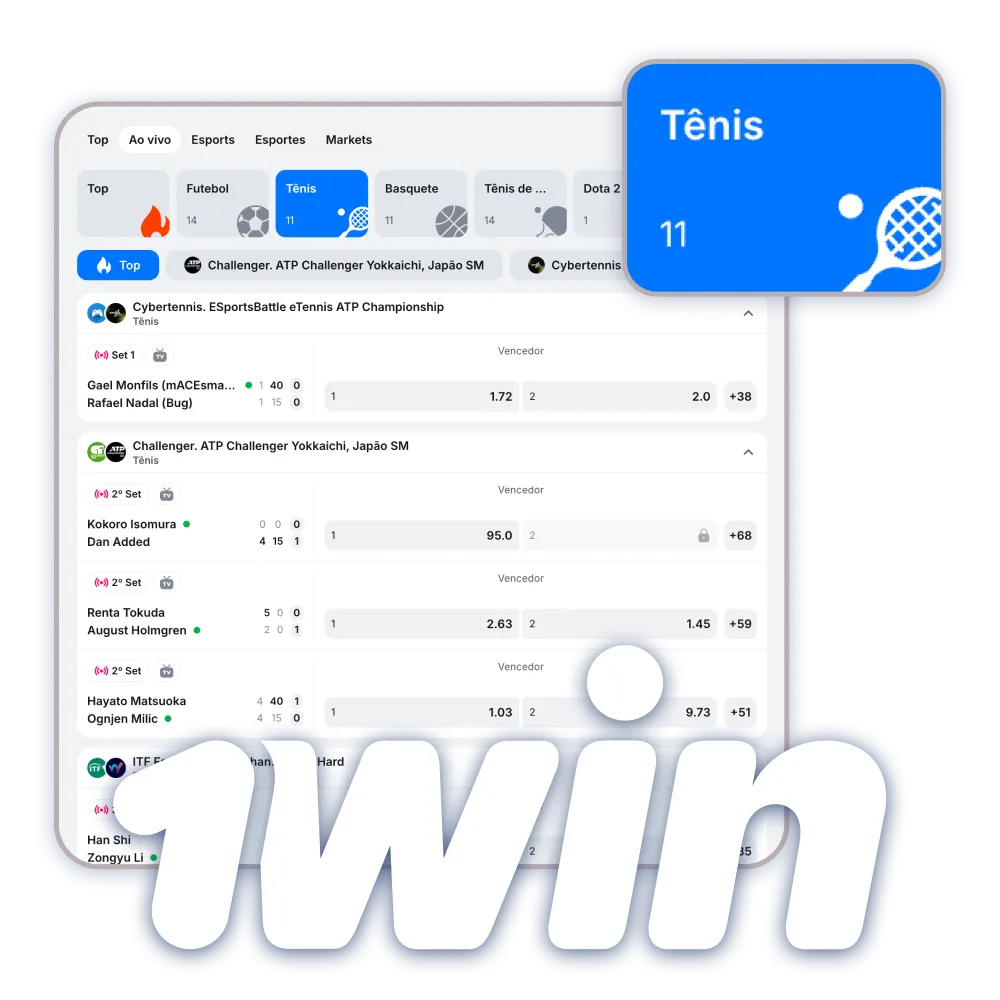 Faça suas apostas em tênis com as melhores odds na 1win.